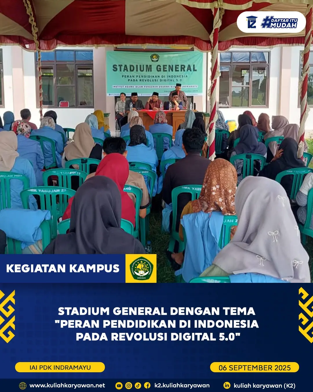 Hadapi Revolusi Digital 5.0, IAI Pangeran Dharma Kusuma Gelar Stadium General